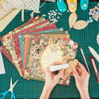 24 Sheets 12 Designs Scrapbook Paper Pad,6"×6” Single-Sided Decopodge Craft Cardstock Paper,Scrapbooking DIY Decorative Background Cardmaking Supplies.Carols