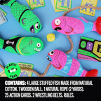 Fish Fight – The Flopping and Plopping Party Game for Families of All Ages | Outdoor Yard Game for Garden Parties, Large Groups, BBQs, Kids, Birthdays, Camping, Beach Days & Game Night Fun