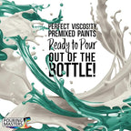 Pouring Masters Peppermint Metallic Pearl Ready to Pour Acrylic Pouring Paint - Premium 32-Ounce Pre-Mixed Fluid Acrylic Paint - Fluid Art Supplies for Canvas, Wood, Paper, Tile & Rocks