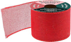 Mandala Crafts Red Burlap Wired Ribbon 3 Inches Wide Jute Ribbons for Crafts - 10 Yds Roll Rustic Burlap Wrap Trim Ribbons for Wreaths Bows Party Decoration
