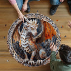 masseruon Round Puzzles for Adults 1000 Pieces-Dragon Puzzle-26.6x26.6in Jigsaw Puzzles with HD Matte Finish-Hard Impossible Difficult for Adult-Challenging Gift for Puzzle Lovers Home Decor