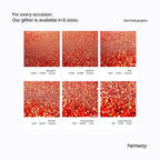Hemway Polyurethane & Epoxy Resin Glitter 100g / 3.5oz Metallic Crystal Flake Additive for Flooring Jewelry Tumblers Glass Pigment - Chunky (1/40" 0.025" 0.6mm) - Red Holographic