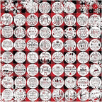 Small Stencils for Painting on Wood Reusable, 3 Inch Reusable Stencil for Craft Ornament Paint Template Stencils for Wall Card Rock Wood Signs Coasters Canvas Home Decor (Christmas Words 3)