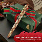 BEILUNER Luxury Wood Ballpoint Pen Writing Set, Chess Style - Elegant Fancy Nice Gift Pen Set for Signature Executive Business Office Supplies - Gift Boxed with Extra Refills (Black)