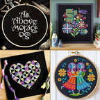 Similane 6 Pcs Cross Stitch Aida Cloth Embroidery Cloth Cross-Stitch Fabric 14 Count Black Aida Easy to use Embroidery Patterns Pictures 12 by 18-Inch