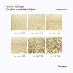 Hemway Polyurethane & Epoxy Resin Glitter 100g / 3.5oz Metallic Crystal Flake Additive for Flooring Jewelry Tumblers Glass Pigment - Fine (1/64" 0.015" 0.4mm) - Champagne Gold
