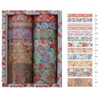 12 Rolls Kyoto Charm Washi Tape Set Japanese Arts Adhesive Tapes Geometric Garden Decorative Masking Tape Sets for Craft, Kids, Scrapbook, DIY, Gift Wrapping (Incense & Fireworks)