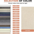 KING MOUNTAIN Coarse Linen Fabric Patches, Self-Adhesive, 12x40 Inch, Multi Color, For Sofa & Clothes Repair