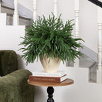 6Pcs Artificial Norfolk Pine Branches - 18" Realistic Faux Christmas Greenery Stems Fake Evergreen Cedar Picks Winter Greens for Vase DIY Crafts Garland Wreath Indoor Outdoor Holiday Decor