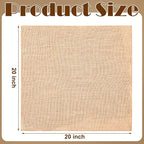 Preboun 5 Pcs Burlap Squares Multipurpose Natural Burlap Placemats Bulk for Farmhouse Home Party Wedding Table Cover Centerpieces Craft Supplies(20 Inch)