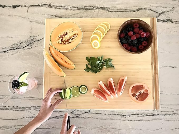 Pureboo Premium Bamboo Pull-out Cutting Board - 8 Different Sizes to Fit Most Standard Slots 13.75"W x 22"D x 3/4"H