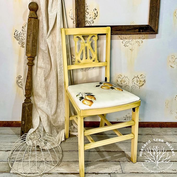 Dixie Belle Paint Company Chalk Finish Furniture Paint - Rebel Yell-ow (4oz) - Matte Vintage Yellow Chic Chalk Mineral DIY Furniture Paint