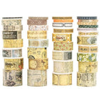 36 Rolls Vintage Washi Tape Pack Retro Arts Adhesive Tapes Wide Chronicle Decorative Masking Tape Sets for Craft, Kids, Scrapbook, DIY, Gift Wrapping (Duke Jorge)