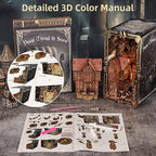 Book Nook Kit - DIY Miniature House Dollhouse Kit for Adults and Teens, Medieval Fantasy Viking Theme Bookshelf Decor 3D Wooden Puzzle Bookend, Gifts for Family, Friends (Voyage Through The Storm)