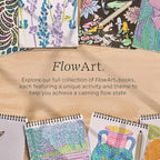 Lifelines FlowArt Activity Pad, 2-Pack Winter Set + Bonus Pad - Guided Art Meditations with Markers – Dot-by-Letter & Illuminate & Create - Coloring Books for Tweens, Adults & Seniors