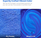 Rolio Premium Mica Powder - Blue Iris (50G / 1.76oz) - 1 Jar of Blue Pigment Powder for Epoxy Resin, Dye, Soap Making, Nail Polish, Paint, Candle Making, Bath Bombs, Slime