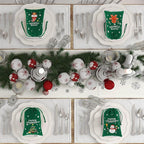 Tapleap Coth Christmas Bags with Drawstring - 50Pcs 4x6 Green Velvet for Wrapping Christmas Party Favors or Gifts for Friends, Small Bussiness, Palm Crosses
