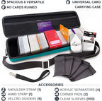 Quiver Time 's Teal Card Case, Perfect for MTG Deck, Premium Storage Box, for Trading Cards, and Playing Card Storage, Ideal for Carrying Magic The Gathering and Game TCG Enthusiasts Recommended