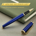 BEILUNER Luxury Rollerball Pen,24K Gold Trim,Noble and Elegant Designs,Schneider Ink Refill, Best Roller Ball Pen Gift Set for Men & Women, Professional, Executive Office, Nice Pens