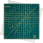 The Quilted Bear Rotating Cutting Mat 18" x 18" - Square 360° Rotating Self Healing Mat with Innovative Locking Mechanism for Quilting & Sewing Your Choice of Colours Available! (Green)
