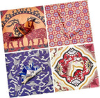 Ethnic Patterns Origami Paper - 50 Sheets 6x6 Inches - Double-Sided Traditional Cultural Art Colored Folding Paper for Adults, Artists & Kids - Ideal for Scrapbooking, Card Making and DIY Crafts