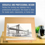 U.S. Art Supply X-Large 26" x 21" Adjustable Wood Art Drawing Board - 6 Angles, Beechwood Construction, Pencil Ledge, 24" T-Square - Ideal for Design, Drafting & Architecture Work