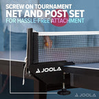 JOOLA Inside Professional MDF Indoor Ping Pong Table with Quick Clamp Table Tennis Net and Post Set - 10 Minute Easy Assembly - Tournament Quality - Foldable with Single Player Playback Mode