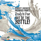 Pouring Masters Cerulean Blue Ready to Pour Acrylic Pouring Paint - Premium 8-Ounce Pre-Mixed Fluid Acrylic Paint - Fluid Art Supplies for Canvas, Wood, Paper, Tile & Rocks