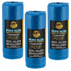 Dura-Gold 72" x 59' Pure Blue Pre-Folded Masking Film, (3 Pack) Painters Plastic Roll (0.4 Mil), Pull Down Drop Sheet, Pre-Folded Plastic Sheeting for Painting Protection on Auto, Walls, Furniture