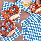 Aodaer 48 Pieces Oktoberfest Paper Napkins Disposable Oktoberfest Party Napkins Oktoberfest Cocktail Dinner Napkin Set 13" x 13" Unfolded Oktoberfest Tableware Napkins for Oktoberfest Party Supplies