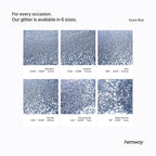 Hemway Polyurethane & Epoxy Resin Glitter 100g / 3.5oz Metallic Crystal Flake Additive for Flooring Jewelry Tumblers Glass Pigment - Microfine (1/256" 0.004" 0.1mm) - Azure Blue
