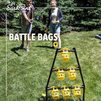 EastPoint 3-in-1 Battle Bag Battle Pack – 1 Easy to Convert Target - Bean Bag Toss Pong, Ladderball, and Battle Bags All in 1 Outdoor Tailgate Game