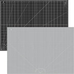 Headley Tools Thickened 36 x 48 Inch Self Healing Sewing Cutting Mat, A0 Rotary Cutting Sewing Mat for Crafts, Double Sided 5-Ply Table Cutting Board for Fabric Quilting Leather Hobby, Grey/Black