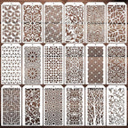 Stencils for Crafts Reusable Texture Stencils for Painting 8x4inch Background Stencil Drawing Templates for Wood Canvas Furniture Scrapbooking