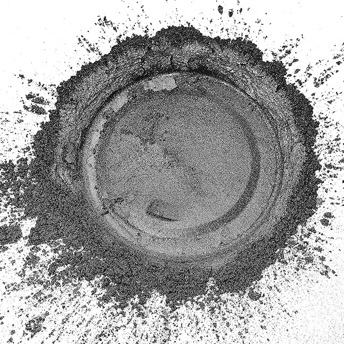 Mysterious Black Mica Powder for Epoxy Resin，Natural Shimmer Mica Powder Used for Coloring Resin Artwork, car Spray Paint, Candles, soap, Eye Shadow, Lip Gloss, Nail Polish(50g/1.7oz)