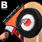 Black Series Axe Throwing Set – Indoor & Outdoor Party Game| Safe Plastic Throwing Axes| Collapsible Target| Backyard Game, Carnival Game, Beach Camping, Tailgating Essential| Fun Sports Activity Gift