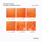 Hemway Polyurethane & Epoxy Resin Glitter 100g / 3.5oz Metallic Crystal Flake Additive for Flooring Jewelry Tumblers Glass Pigment - Extra Chunky (1/24" 0.040" 1mm) - Fluorescent Peach