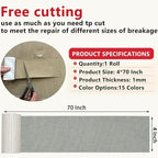 Linen Repair Tape 4x70 Inch Self-Adhesive Couch Patch Repair Fabric Patch for Furniture,Sofas,Cushion,Chairs,Bags,Linen Goods(Light Grey)