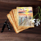 50 Pack Cotton Watercolor Paper with Deckle Edge 200 GSM Rough Textured Watercolor Paper for Writing