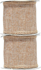 Mandala Crafts Natural Burlap Ribbon 3 Inches Wide Jute Ribbons for Crafts - 20 Yds Roll Rustic Burlap Wrap Trim Ribbons for Wreaths Bows Wedding Party Decoration