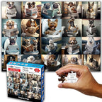 Think2Master Pooping Dogs & Puppies 500 Pieces Jigsaw Puzzle. Pooping Puppies, Funny Bathroom Decoration, Gag Gift. Fun Toy Teens, Adults, Seniors & Families. Great for Kids 13+ Size: 26.8” x 18.9”