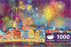 MOMIBOOK Puzzles for Adults 1000 Pieces Jigsaw Puzzles of Fireworks are Gorgeous, Luminous Painting Image Difficult Challenging Hard Impossible Puzzle Unique Funny Party Christmas Birthday Gifts