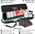 Quiver Time 's Green Card Case, Perfect for MTG Deck, Premium Storage Box, for Trading Cards, and Playing Card Storage, Ideal for Carrying Magic The Gathering and Game TCG Enthusiasts Recommended