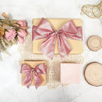 CT CRAFT LLC Glitter Wired Ribbon 1.5" x 10 Yards Rose Gold for Christmas Home Decor Bow Gift Wrapping DIY Crafts Wreath