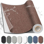 Fabric Repair Patch, Fabric Large Repair Tape, Self-Adhesive Patches for Furniture, Sofa, Car Interior, Shoes, Hand Bag, Clothing (Brown, 3.5X79 Inch)