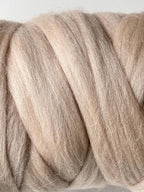 Cream Beige Wool Roving, 8 OZ. Best Wool for Needle Felting, Wet Felting, Handcrafts and Spinning