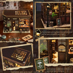 ISSEVE Book Nook Kit - DIY Miniature House Kit for Adults, Teens and Beginners, Corner Tavern Dollhouse Booknook Tiny House Bookshelf Decor 3D Wooden Puzzle, Gifts for Friends Family (Corner Tavern)