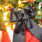 Black Velvet Ribbon 2.5 Inch x 10 Yards for Christmas Tree Topper Home Decoration Wreath Gift Wrapping DIY Craft