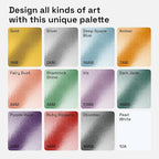 ARTISTRO 12 Metallic Paint Pens for Glass, Rock Painting, Ceramic, Wood, Fabric, Pebbles, Scrapbook Journals, Photo Albums, Card Stocks - Acrylic Paint Markers Extra-Fine Tip 0.7mm