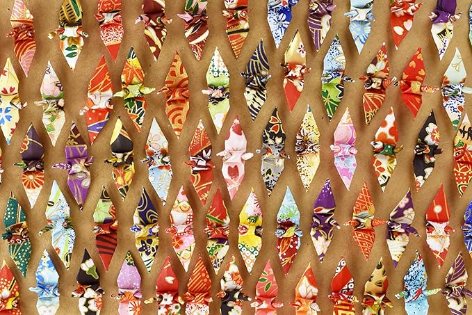 50 Origami Paper Yuzen Washi Paper Different Patterns Japanese Print 3x3 inches for Wedding Decor Japanese Designs, Mixed Patterns for Origami, Scrapbooking, DIY Gifts Origamipolly